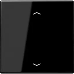 JUNG Tastaufsatz für Jalousiesteuereinsatz LS990 schwarz glänzend (LS 1700 P SW)