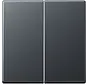 Dimmerbedienaufsatz Tastdimmer 2-fach A-range anthrazit matt (A 1702 BF ANM)