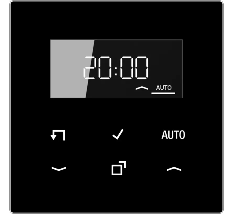 timer Standard mit display LS990 schwarz glas (LS 1750 D SW)