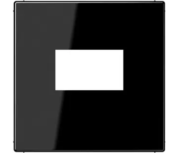 JUNG Zentralplatte Klick-Bestätigung für USB-Ladestation LS990 schwarz glänzend (LS 1969 USB SW)