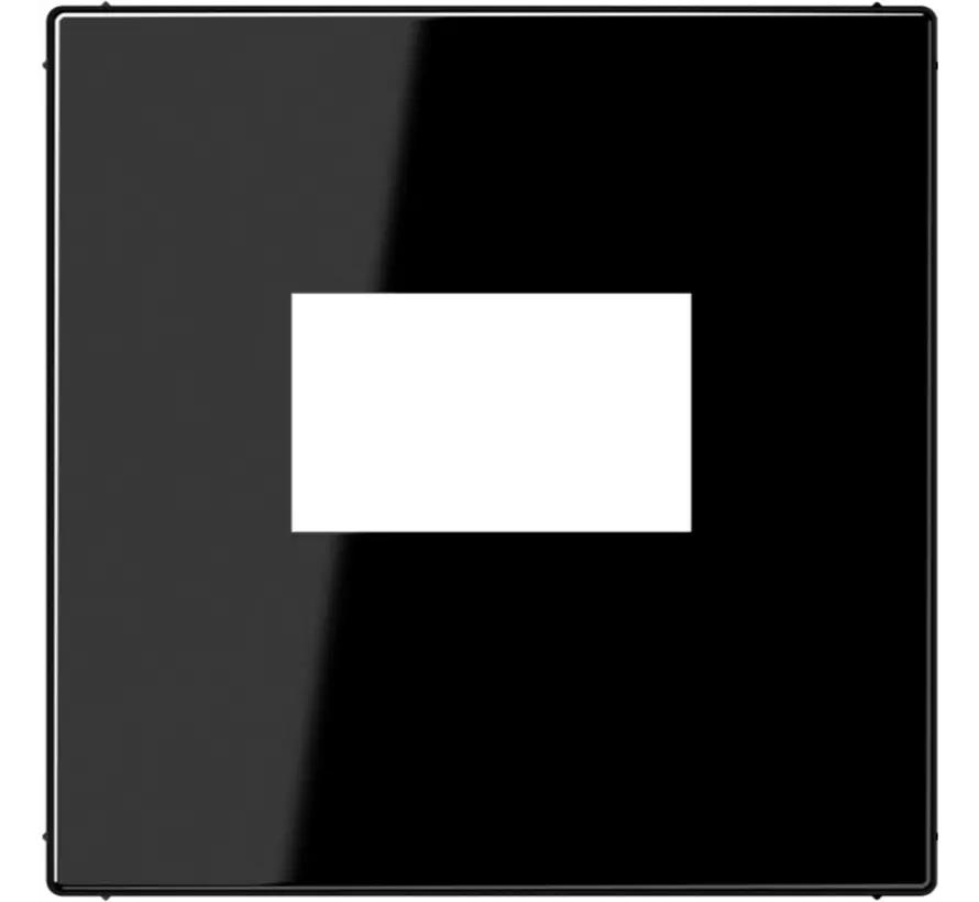 Zentralplatte Klick-Bestätigung für USB-Ladestation LS990 schwarz glänzend (LS 1969 USB SW)