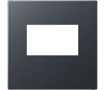 JUNG Zentralplatte USB-Ladegerät mit Klickbefestigung A-range anthrazit matt (A 1569 USB ANM)