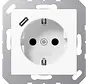 Schuko-Steckdose mit USB Typ C A-range alpinweiß (A 1520-18 C WW)