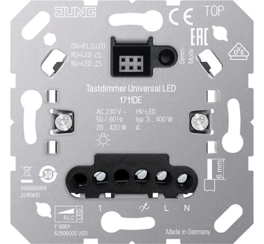 Tastdimmer Universal LED 3-100 W (1711 DE)