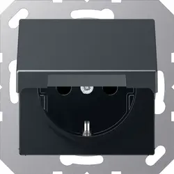 JUNG Schuko-Steckdose Klappdeckel A-range anthrazit matt (A 1520 NBFKL ANM)