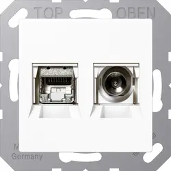 JUNG Smart-TV-Anschlussdose A-range alpinweiß (MMD A 4521 WW)