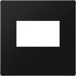 JUNG Zentralplatte USB-Ladegerät mit Klickbefestigung A-range graphitschwarz matt (A 1569 USB SWM)