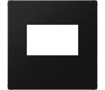 JUNG Zentralplatte USB-Ladegerät mit Klickbefestigung A-range graphitschwarz matt (A 1569 USB SWM)