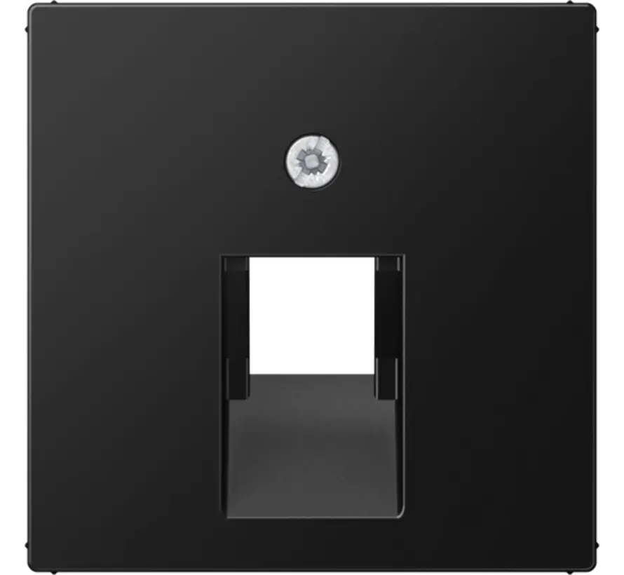 Zentralplatte 1-fach für RJ45 Netzwerk-Anschlussdose A-range graphitschwarz matt (A 569-1 BFPLUA SWM)