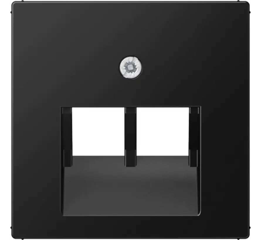 Zentralplatte 2-fach für RJ45 Netzwerk-Anschlussdose A-range graphitschwarz matt (A 569-2 BFPLUA SWM)