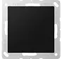 Zentralplatte Blindabdeckung mit Tragplatte A-range graphitschwarz matt (A 594-0 SWM)
