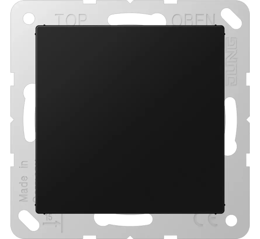 Zentralplatte Blindabdeckung mit Tragplatte A-range graphitschwarz matt (A 594-0 SWM)