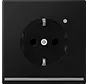 Schuko-Steckdose mit LED-Orientierungsleuchte und Helligkeitssensor LS990 graphitschwarz matt (LS 1520-O SWM LNW)