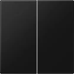 JUNG Dimmerbedienaufsatz Tastdimmer 2-fach LS990 graphitschwarz matt (LS 1702 SWM)