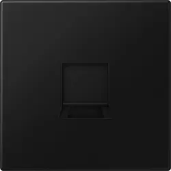 JUNG Abdeckung Klick-Bestätigung mit Tragplatte 1-fach für Modular Jack LS990 graphitschwarz matt (LS 1969-1 WE SWM)