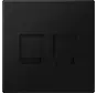 Abdeckung mit Tragplatte 2-fach für Modular Jack LS990 graphitschwarz matt (LS 1969-2 WE SWM)