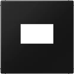 JUNG Zentralplatte Klick-Bestätigung für USB-Ladestation LS990 graphitschwarz matt (LS 1969 USB SWM)