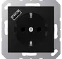 Schuko-Steckdose mit USB Typ A A-range graphitschwarz matt (A 1520-18 A SWM)