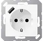 Schuko-Steckdose mit USB Typ A A-range schneeweiß matt (A 1520-18 A WWM)