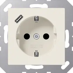 JUNG Schuko-Steckdose mit USB Typ C A-range creme (A 1520-18 C)