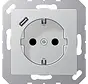 Schuko-Steckdose mit USB-C A-range aluminium (A 1520-18 C AL)