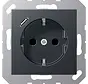 Schuko-Steckdose mit USB Typ C A-range anthrazit matt (A 1520-18 C ANM)