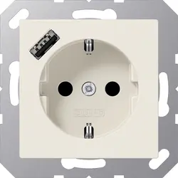 JUNG Schuko-Steckdose mit USB Typ A A-range creme (A 1520-18 A)