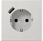 Schuko-Steckdose mit USB Typ A LS990 hellgrau (LS 1520-18 A LG)