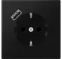 Schuko-Steckdose mit USB Typ A LS990 graphitschwarz matt (LS 1520-18 A SWM)