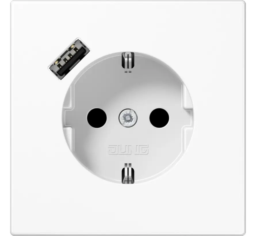 Schuko-Steckdose mit USB Typ A LS990 alpinweiß (LS 1520-18 A WW)
