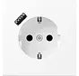 Schuko-Steckdose mit USB Typ A LS990 schneeweiß matt (LS 1520-18 A WWM)