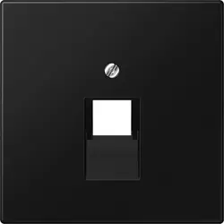 JUNG Zentralplatte 1-fach für RJ45 Netzwerk-Anschlussdose LS990 graphitschwarz matt (LS 969-1 UA SWM)