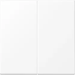 JUNG Dimmerbedienaufsatz Tastdimmer 2-fach LS990 schneeweiß matt (LS 1702 WWM)