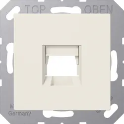 JUNG Abdeckung Klick-Bestätigung mit Tragplatte 1-fach für Modular Jack A-range creme (A 1569-1 WE)