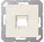 Abdeckung Klick-Bestätigung mit Tragplatte 1-fach für Modular Jack A-range creme (A 1569-1 WE)