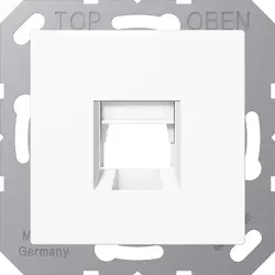 JUNG Abdeckung Klick-Bestätigung mit Tragplatte 1-fach für Modular Jack A-range alpinweiß (A 1569-1 WE WW)