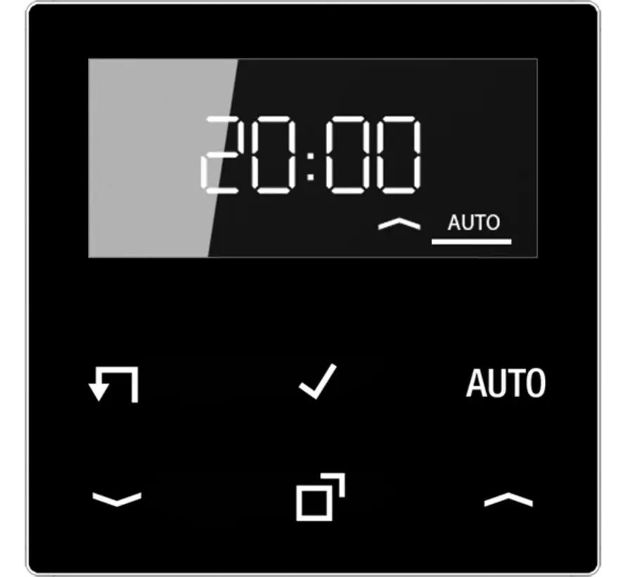 Timer Standard mit Display A-range schwarz glänzend (A 1750 D SW)