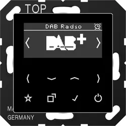 JUNG Smart Radio DAB+ ohne Lautsprecher A-range schwarz glänzend (DAB A SW)