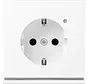 Schuko-Steckdose mit LED-Orientierungsleuchte und Helligkeitssensor LS990 schneeweiß matt (LS 1520-O WWM LNW)