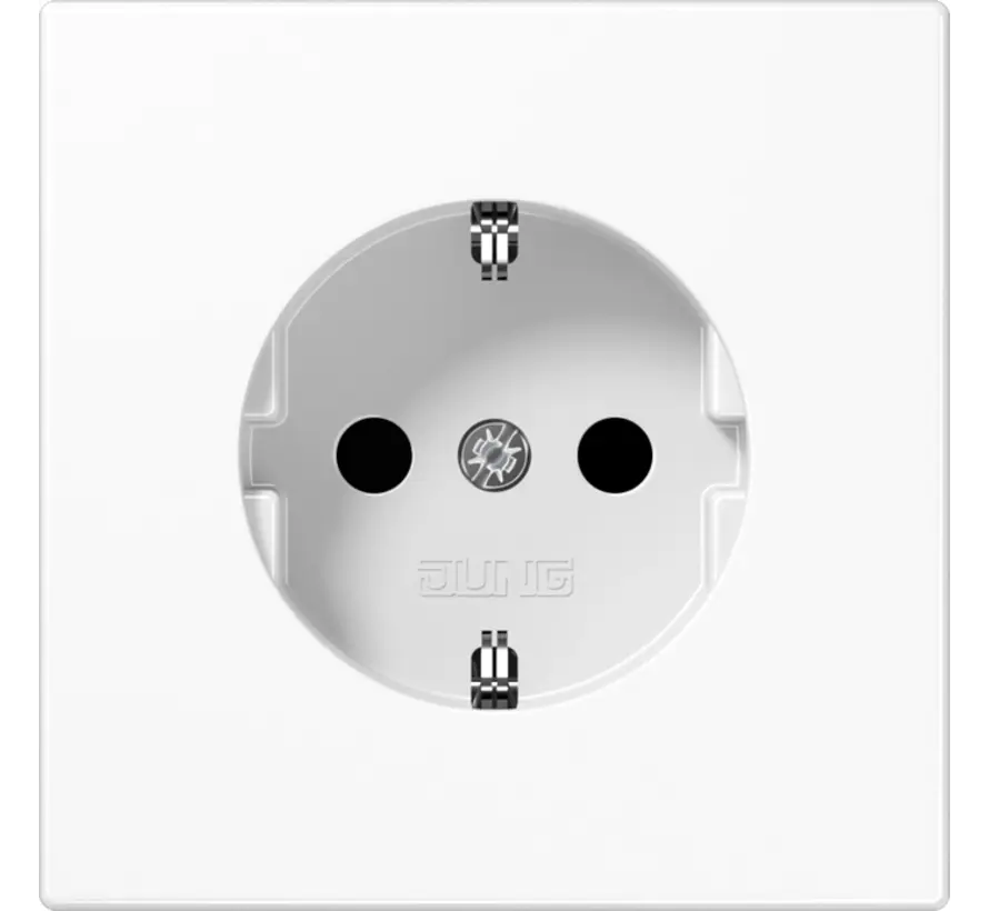Schuko-Steckdose mit Befestigungskrallen LS990 alpinweiß (LS 1520 WW)