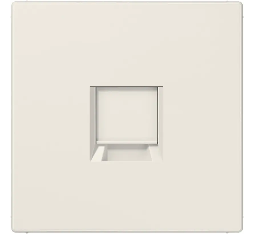 Abdeckung Klick-Bestätigung mit Tragplatte 1-fach für Modular Jack LS990 creme (LS 1969-1 WE)