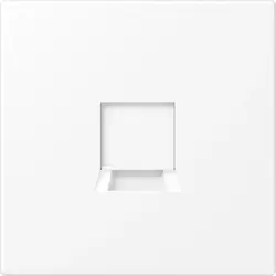 JUNG Abdeckung Klick-Bestätigung mit Tragplatte 1-fach für Modular Jack LS990 schneeweiß matt (LS 1969-1 WE WWM)