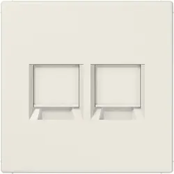 JUNG Abdeckung mit Tragplatte 2-fach für Modular Jack LS990 creme (LS 1969-2 WE)