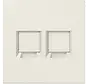 Abdeckung mit Tragplatte 2-fach für Modular Jack LS990 creme (LS 1969-2 WE)