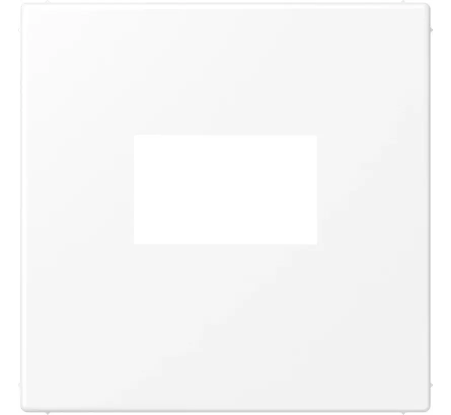 Zentralplatte Klick-Bestätigung für USB-Ladestation LS990 schneeweiß matt (LS 1969 USB WWM)