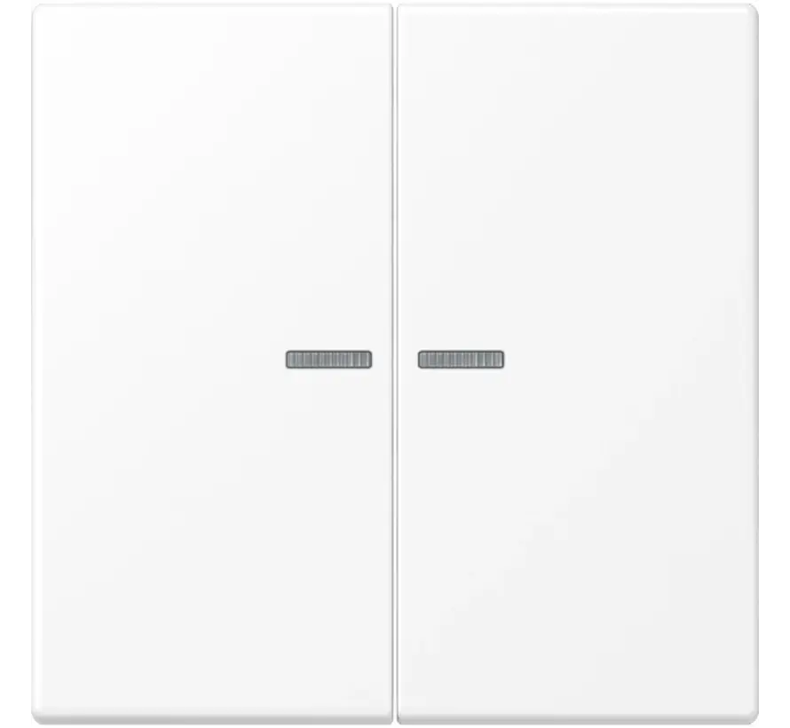 Wippe 2-fach mit Kontrollfenster LS990 schneeweiß matt (LS 995 KO5 WWM)