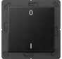 EnOcean Funk-Wandsender 2-Kanal mit Symbolen 0–I A-range graphitschwarz matt (ENO A 590-01 SWM)
