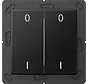 EnOcean Funk-Wandsender 4-Kanal mit Symbolen 0–I A-range graphitschwarz matt (ENO A 595-01 SWM)
