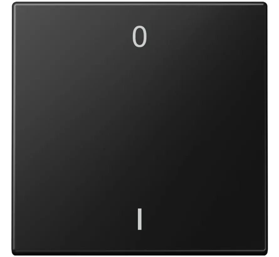 EnOcean Funk-Wandsender 2-Kanal mit Symbolen 0–I LS990 graphitschwarz matt (ENO LS 990-01 SWM)