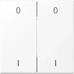 JUNG EnOcean Funk-Wandsender 4-Kanal mit Symbolen 0–I LS990 schneeweiß matt (ENO LS 995-01 WWM)